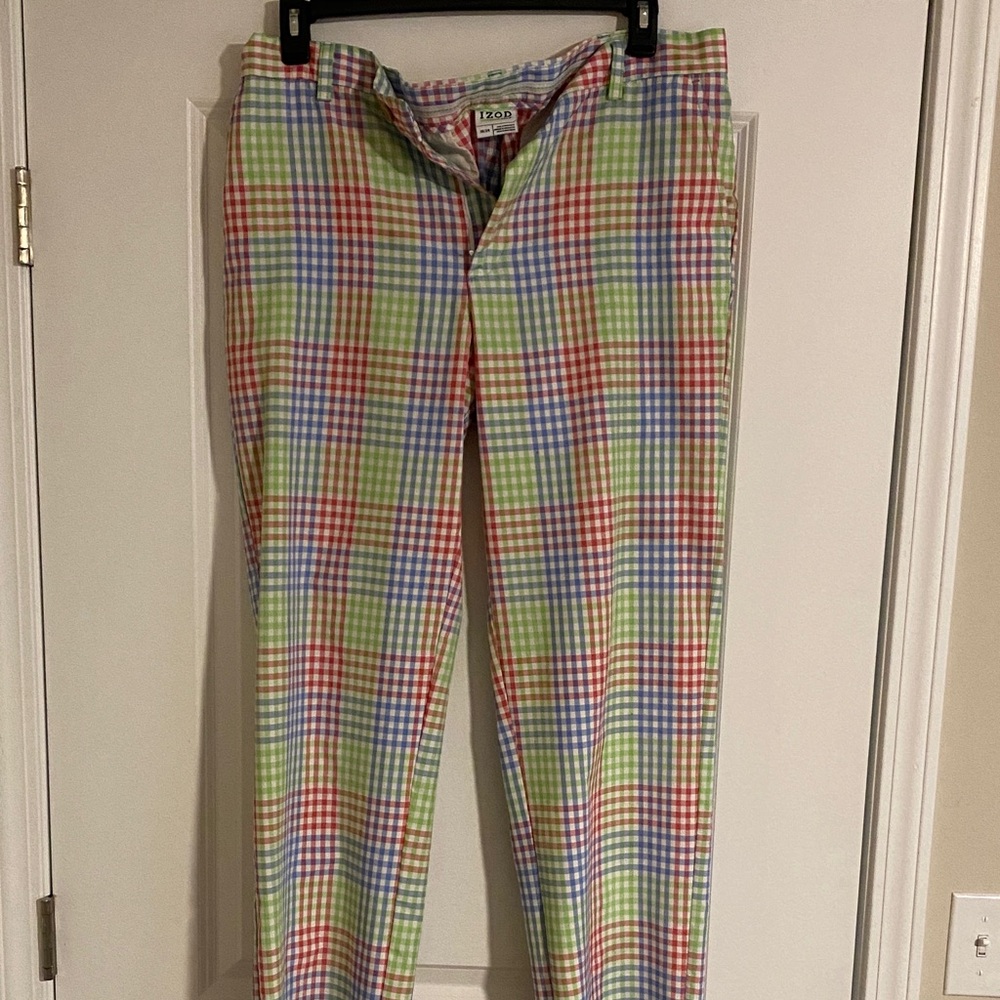Izod Multicolor Checkered Men's Chinos